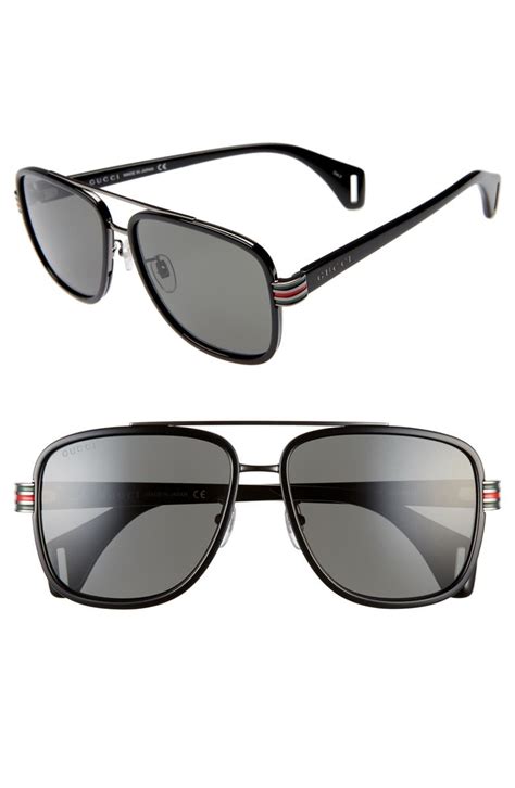 gucci 58mm core square sunglasses|Gucci square sunglasses unisex.